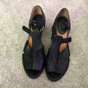 Leather heels - almost bootie